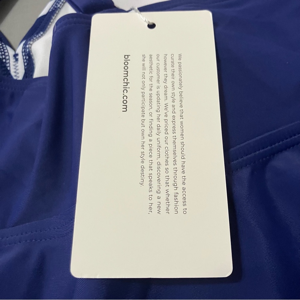 BLOOMCHIC NWT Striped Tankini Swim Top 14/16 - Picture 5 of 13